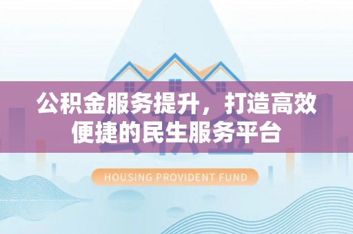 井研公积金服务提升，打造高效便捷的民生服务平台