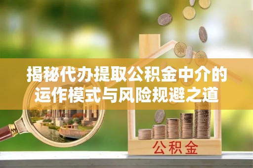 井研揭秘代办提取公积金中介的运作模式与风险规避之道