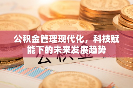 井研公积金管理现代化，科技赋能下的未来发展趋势