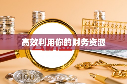 井研高效利用你的财务资源