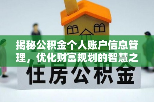 井研揭秘公积金个人账户信息管理，优化财富规划的智慧之选